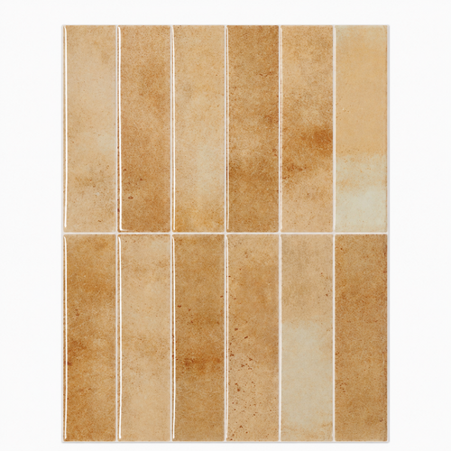 Lot de 10 Crédence Adhésive Morocco Effet Zellige Beige caramel