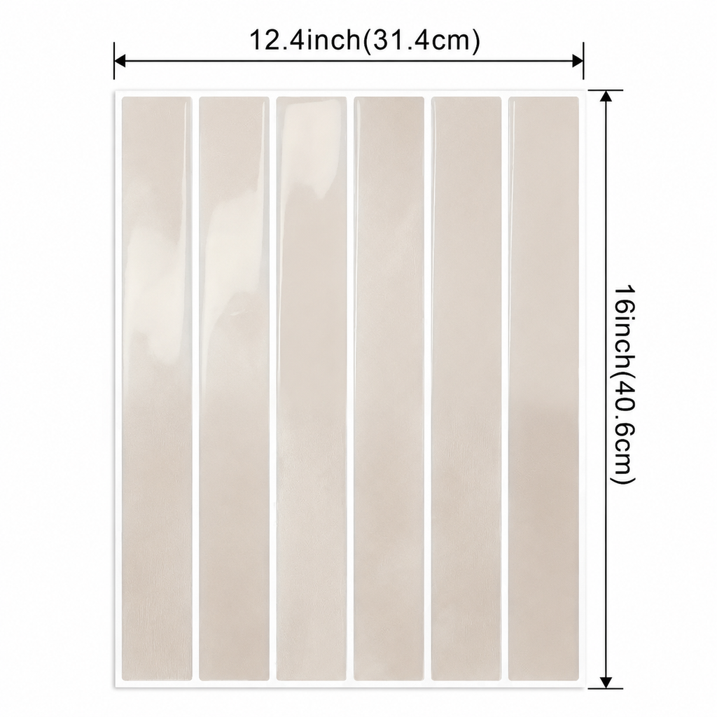 Lot de 10 Crédence Adhésive Morocco Effet Zellige Beige Ivoire