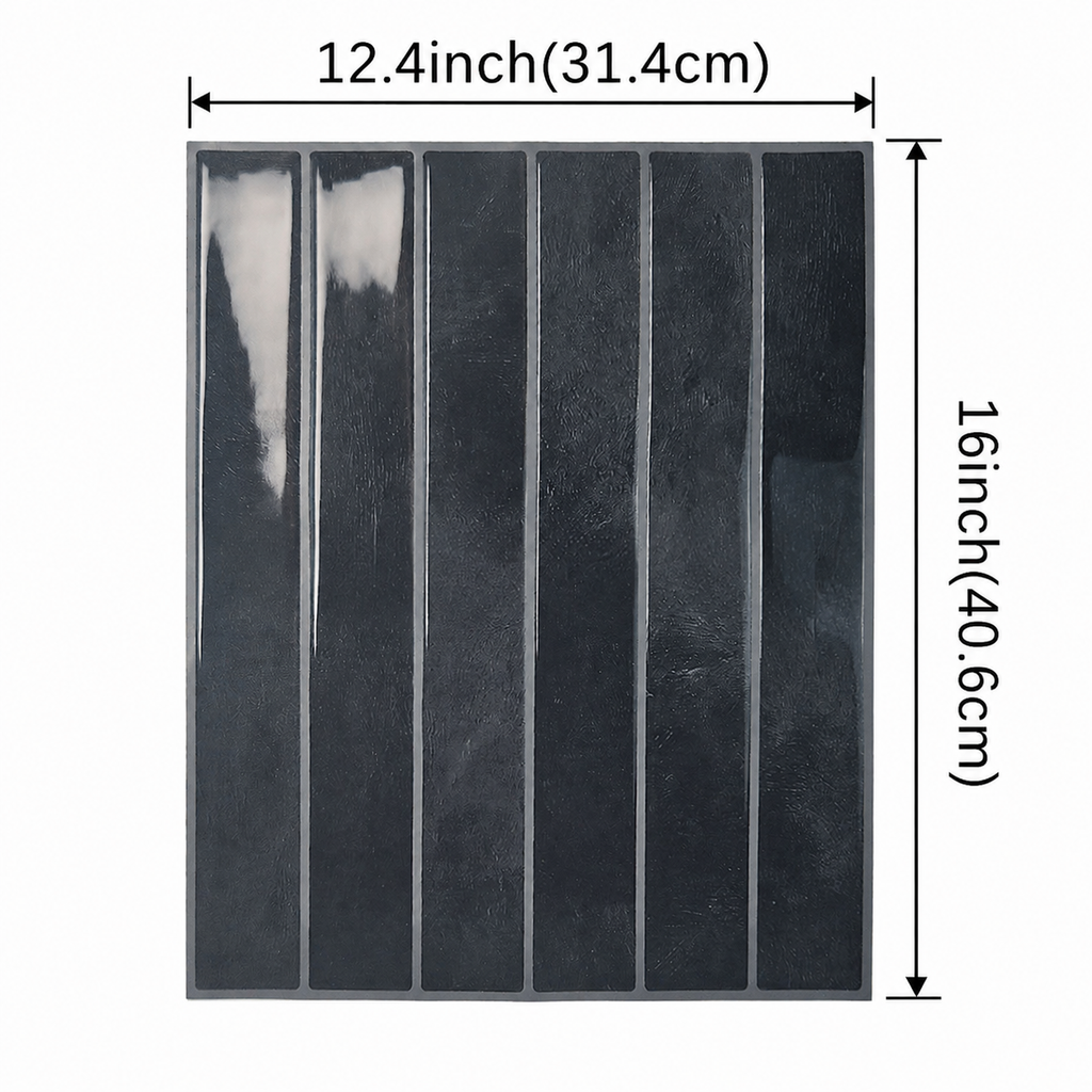 Lot de 10 Crédence adhésive Morocco effet Zellige Gris Anthracite